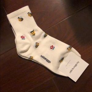 Bees and flowers socks